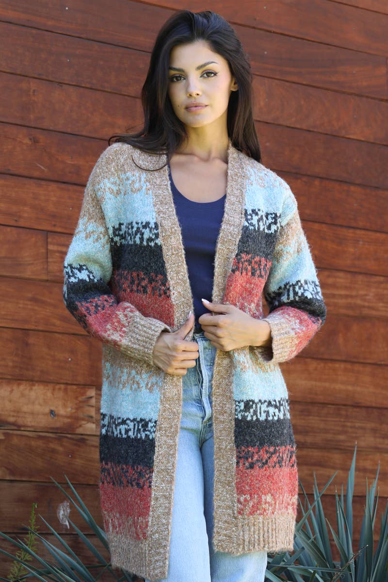 MULTI COLOR CARDIGAN SWEATER Fall-Winter Nostalgia