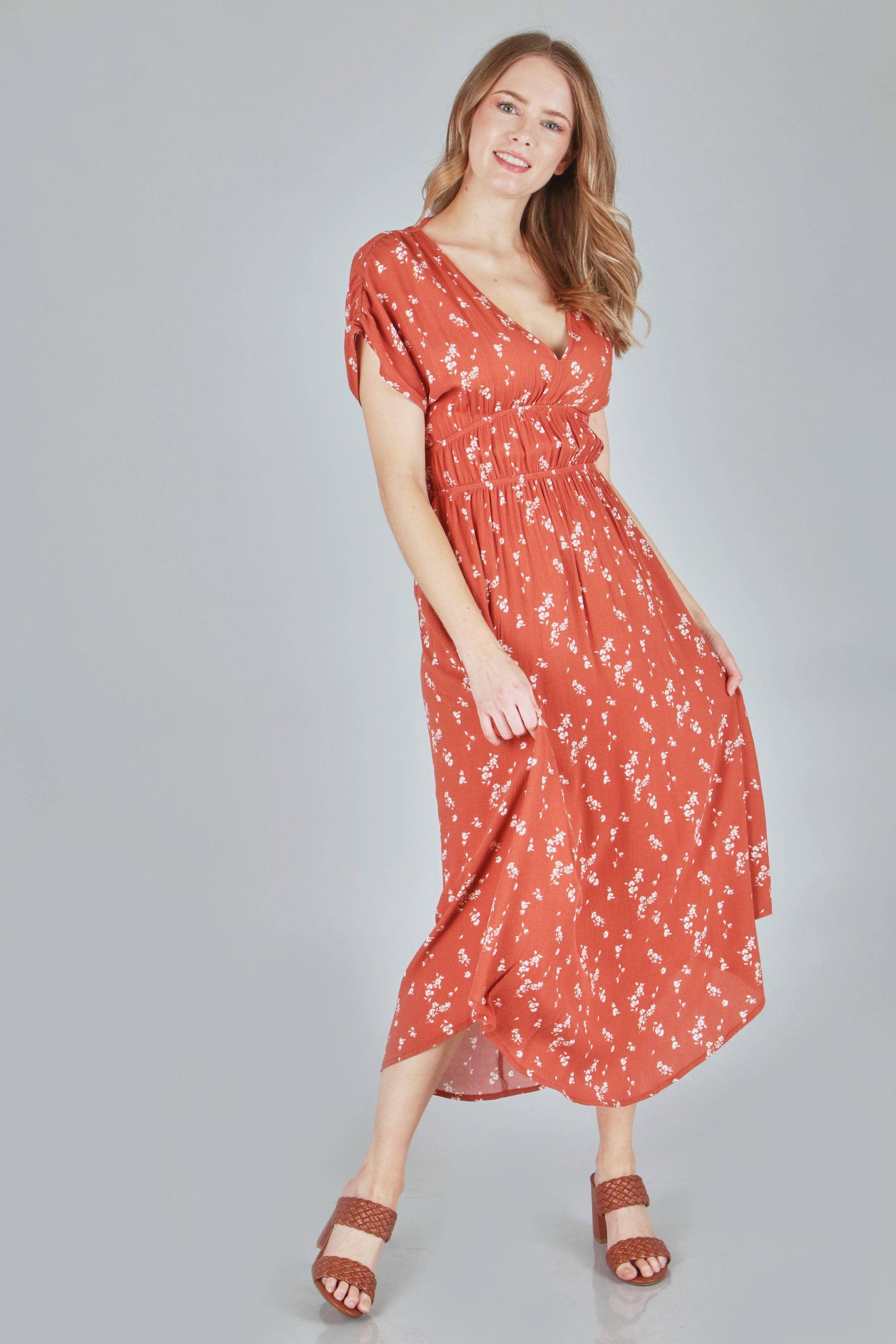 crepon maxi dress (P18167)