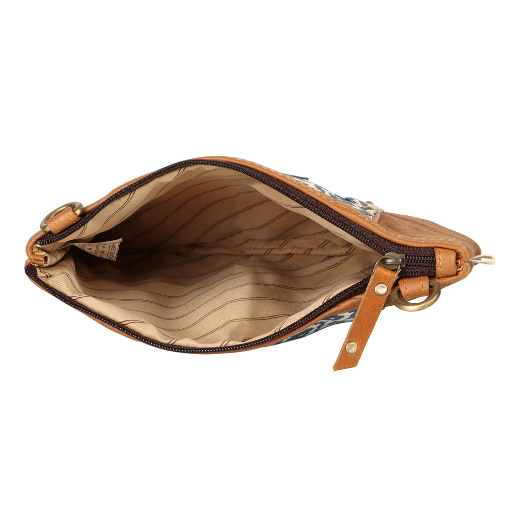 Vaan & Co. - Noa Angled Crossbody Bag - Upcycled Leather & Canvas