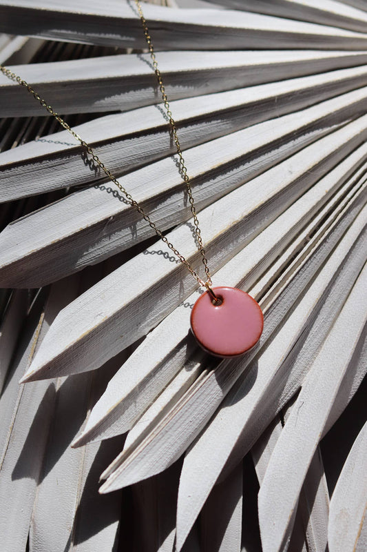 Hope Necklace - Rose Ceramic Necklace Core Cedar and Cypress Designs