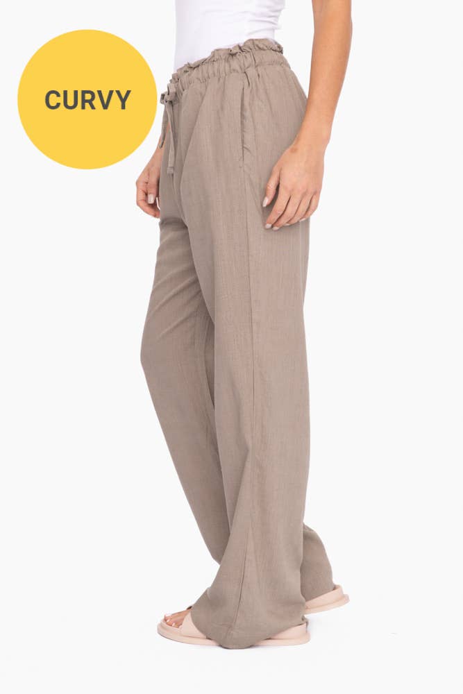 CURVY Wide Leg Resort Pants Spring-Summer Mono B