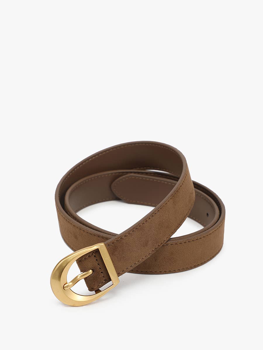 Jen & Co. - Faux Suede Belt w/ Antique Buckle | BELT2902