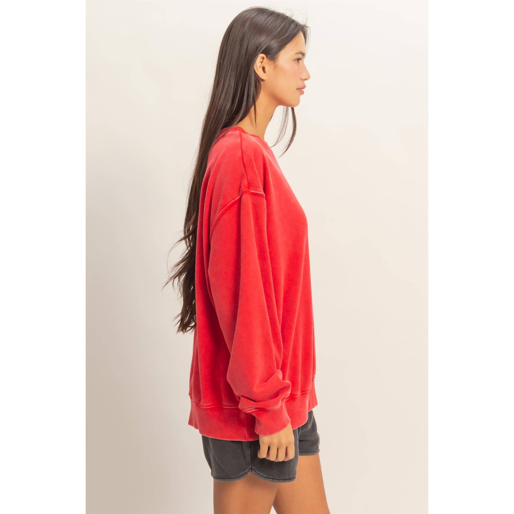 Mineral Washed Crew Neck Sweatshirt
