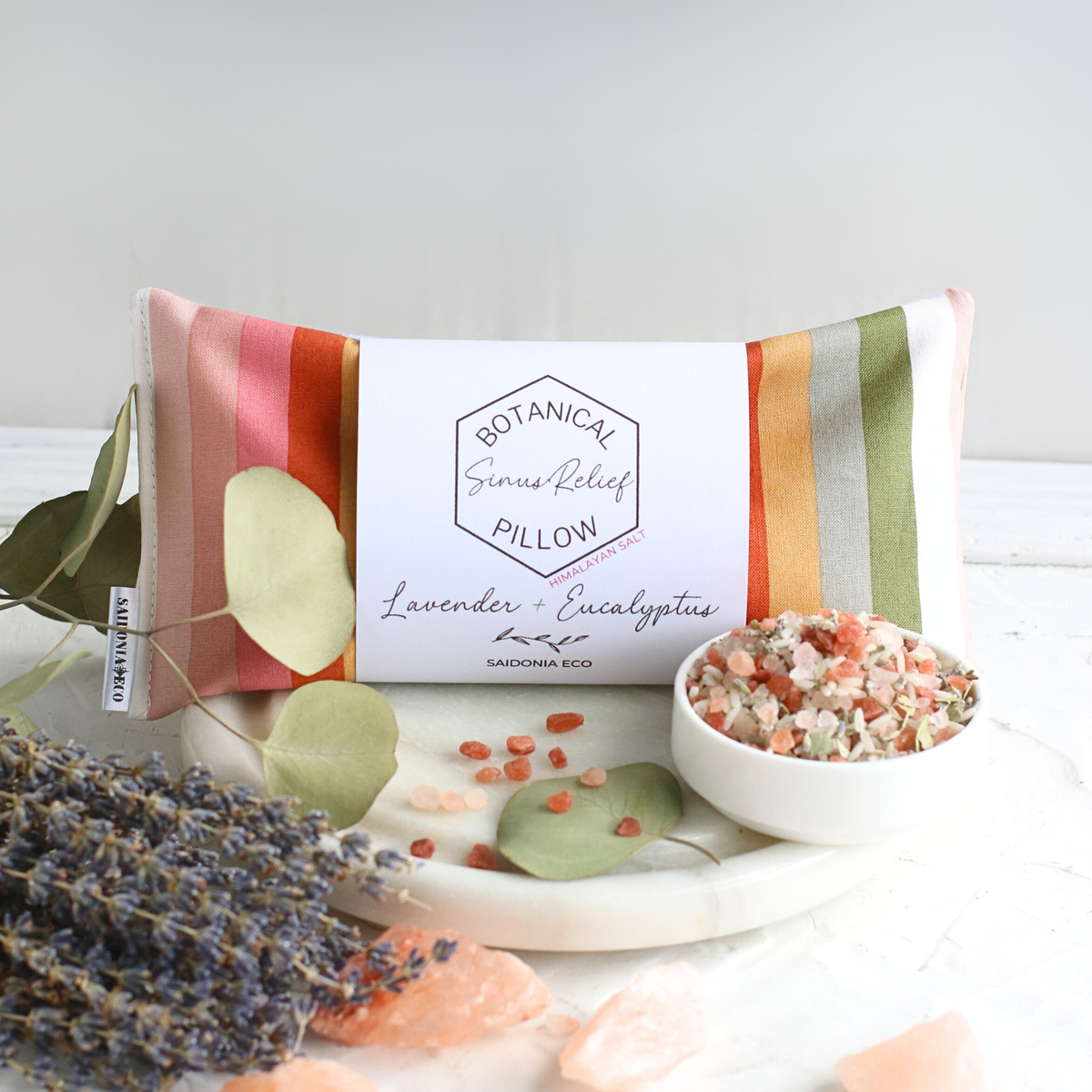 SaidoniaEco - Sinus Relief Pillow Eucalyptus ⋆ Lavender + Himalayan Salt