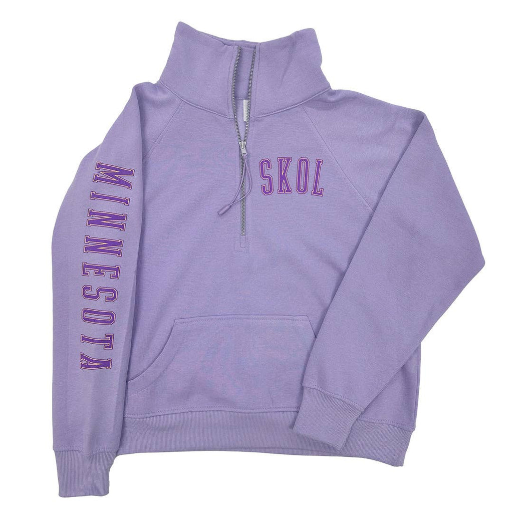 Minnesota Vikings Orchid Half-Zip Sweatshirt