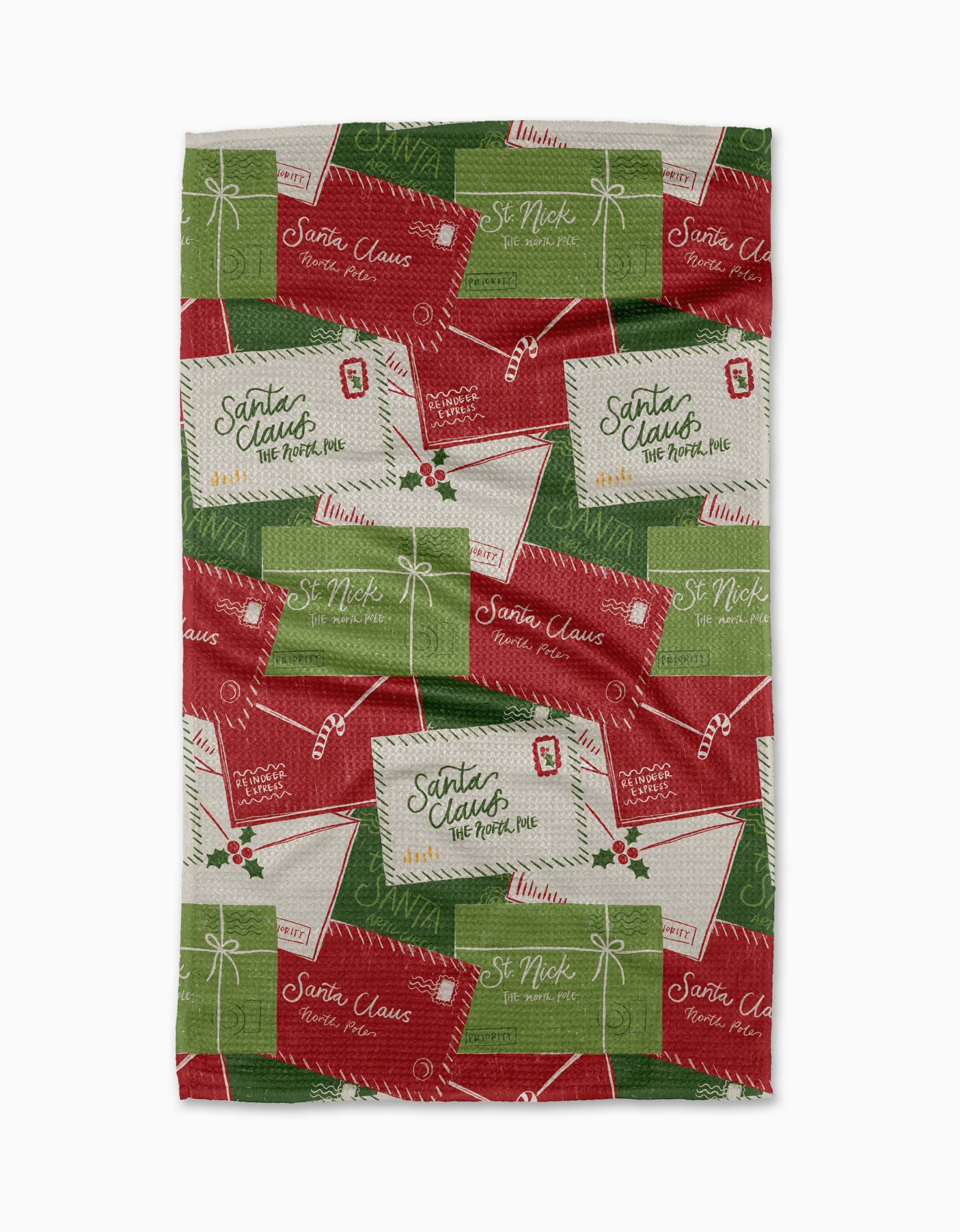 Christmas Letter Pile Kitchen Tea Towel