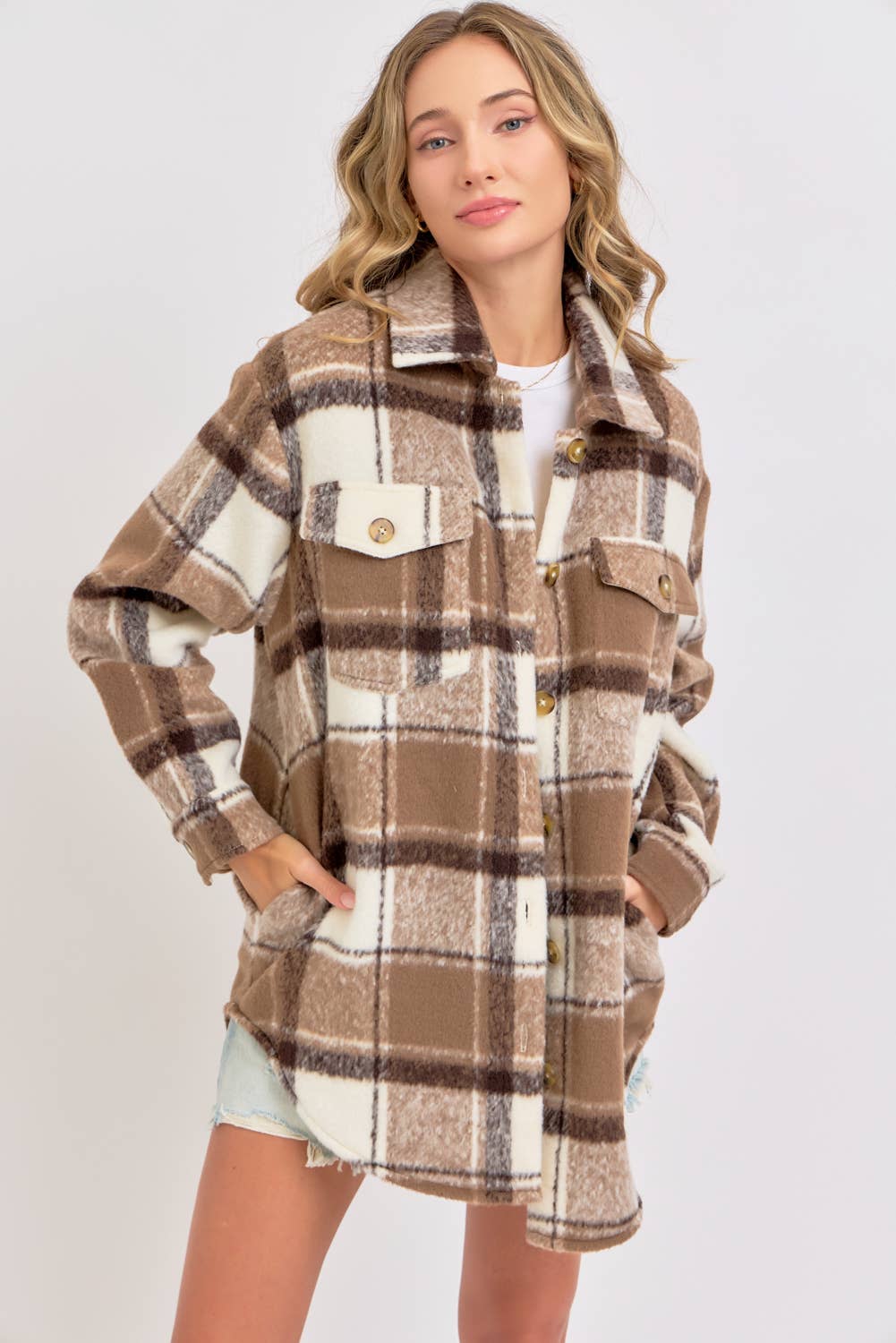 PLAID SHACKET/ JACKET