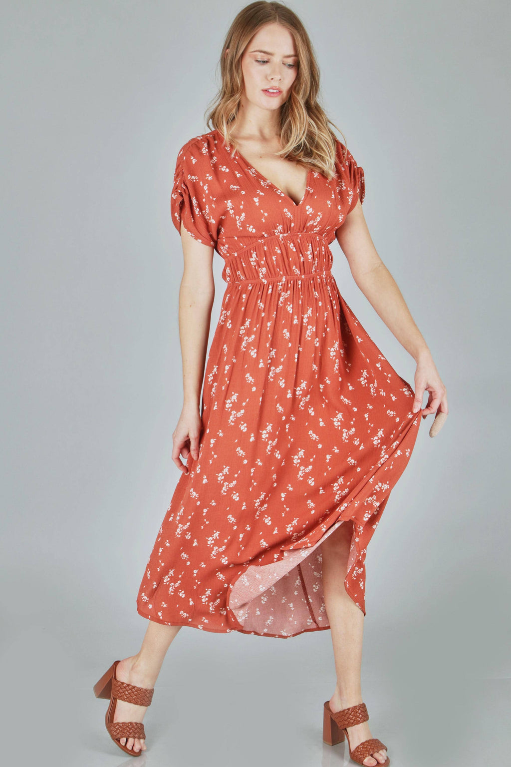 crepon maxi dress (P18167)