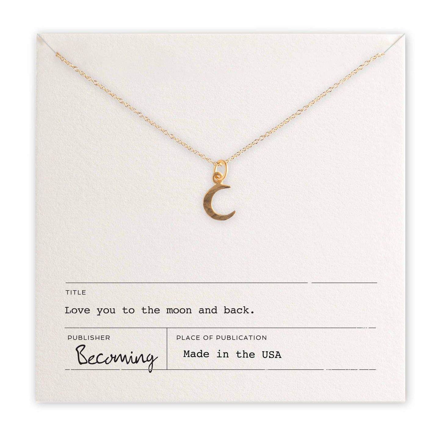 Becoming Jewelry - Love You To The Moon Necklace Becoming Jewelry