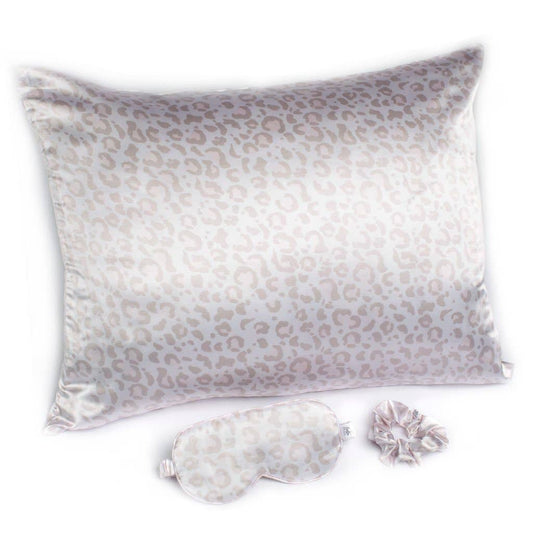 Goodnight Gorgeous Satin Sleep Set - Leopard Core Bella Sleep + Spa