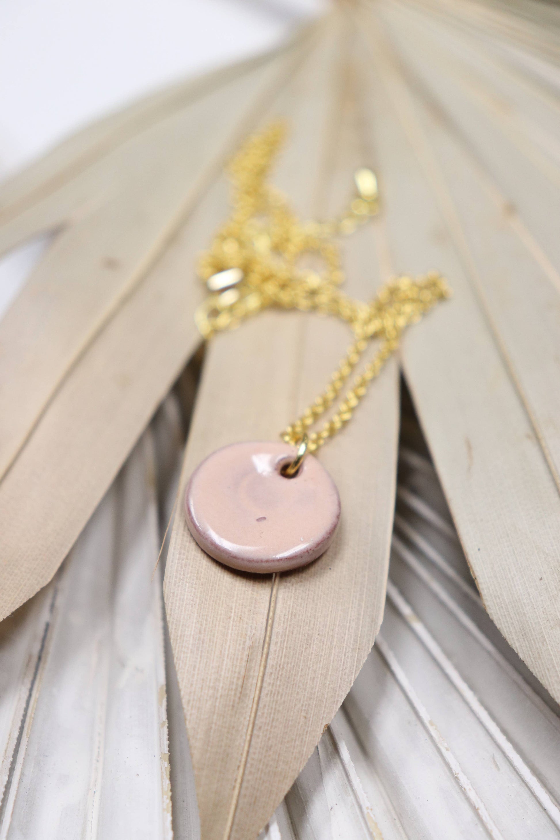 Hope Necklace - Blush Ceramic Necklace Core Cedar and Cypress Designs