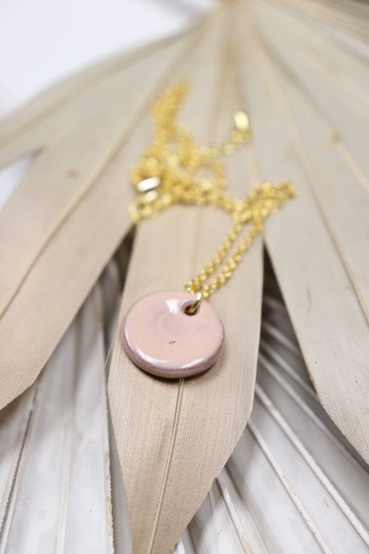 Hope Necklace - Blush Ceramic Necklace Core Cedar and Cypress Designs