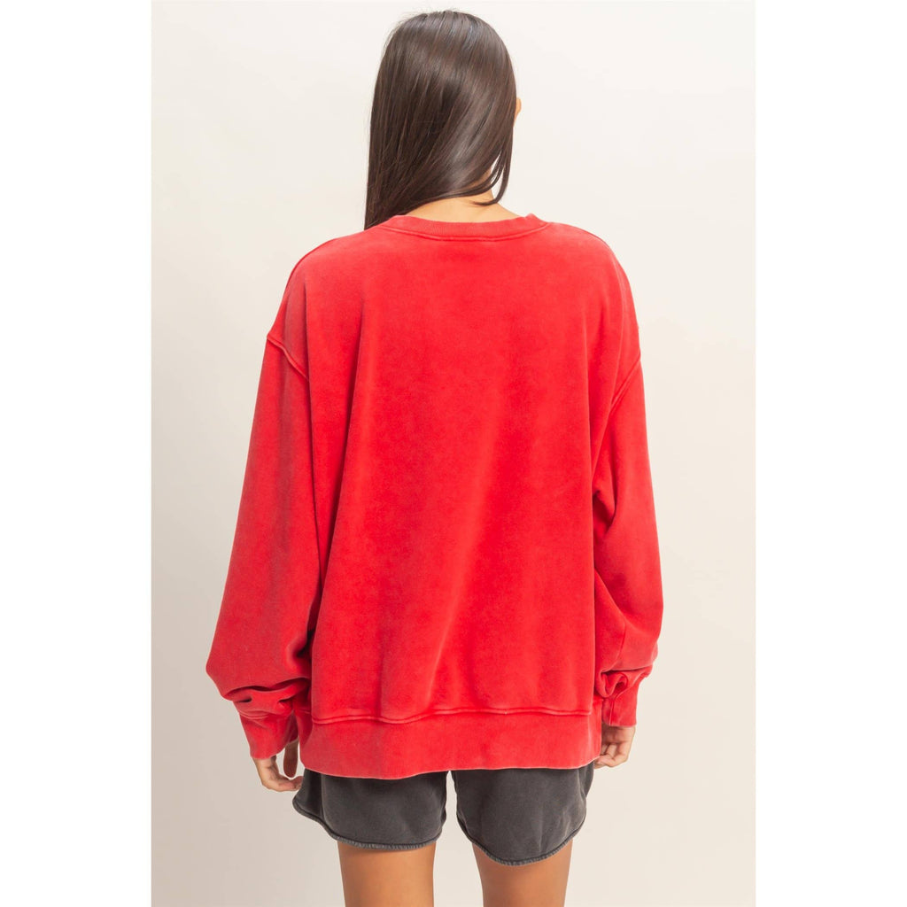 Mineral Washed Crew Neck Sweatshirt