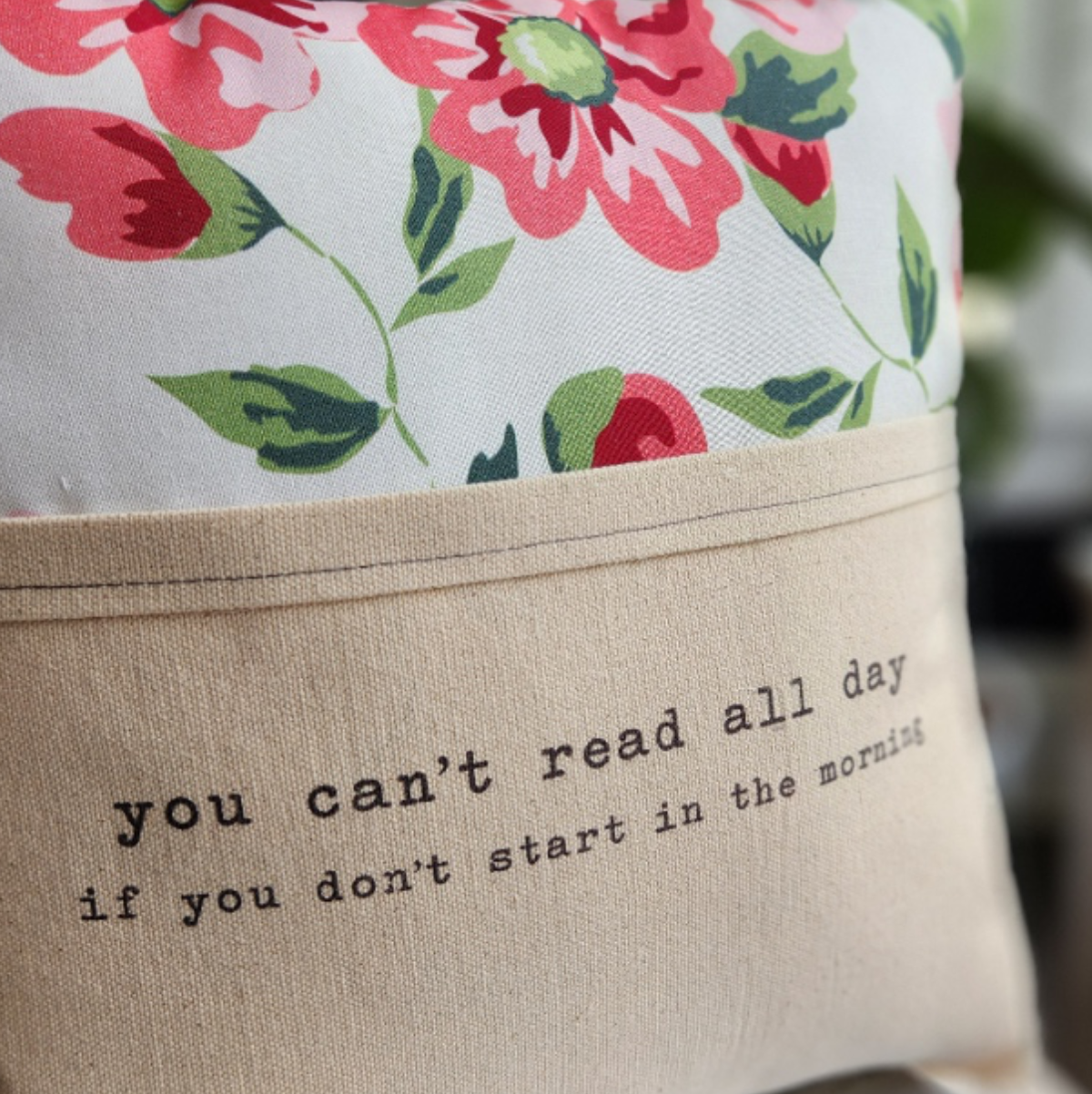 Reading Pillow- You Can't Read All Day, Garden Core Desmond Brown