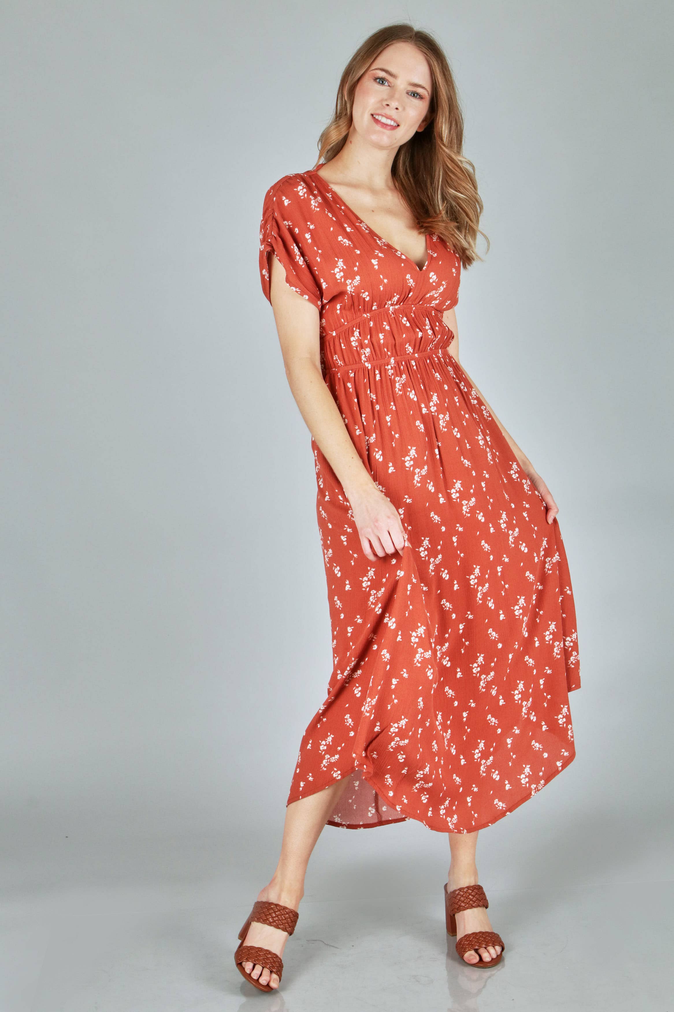 crepon maxi dress (P18167)