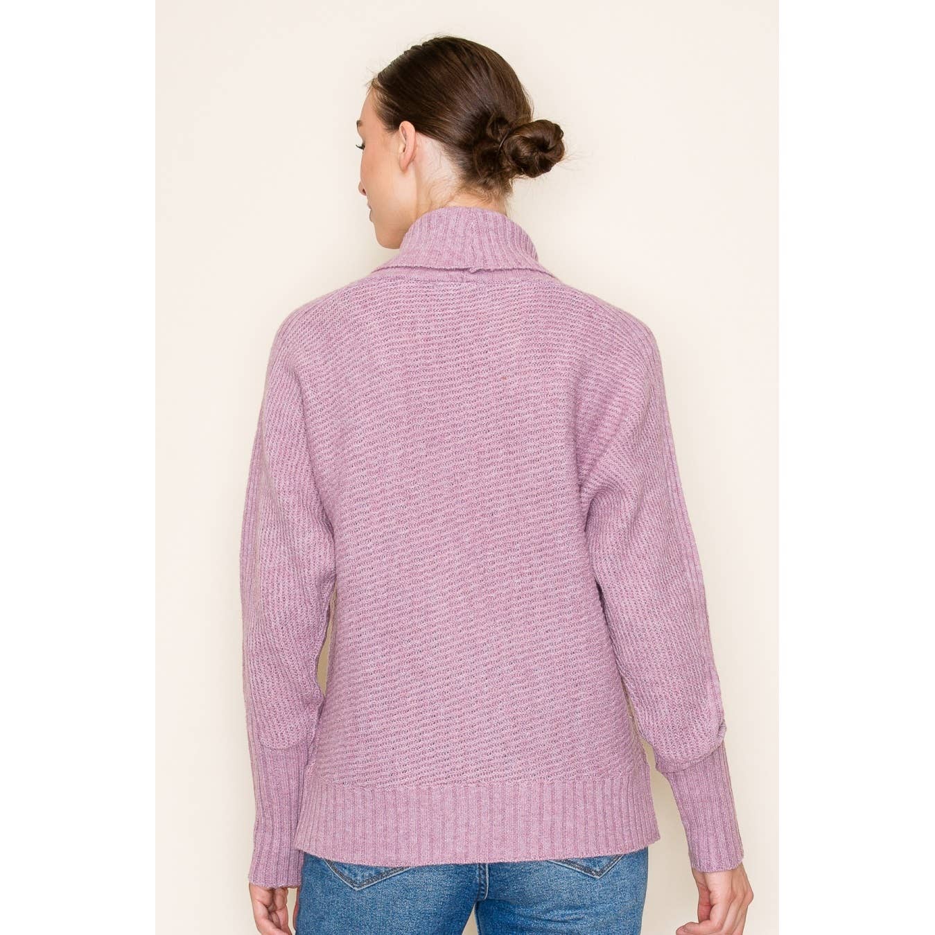 STACCATO - RIBBED TURTLE NECK LONG SLEEVE PULLOVER SWEATER  STACCATO