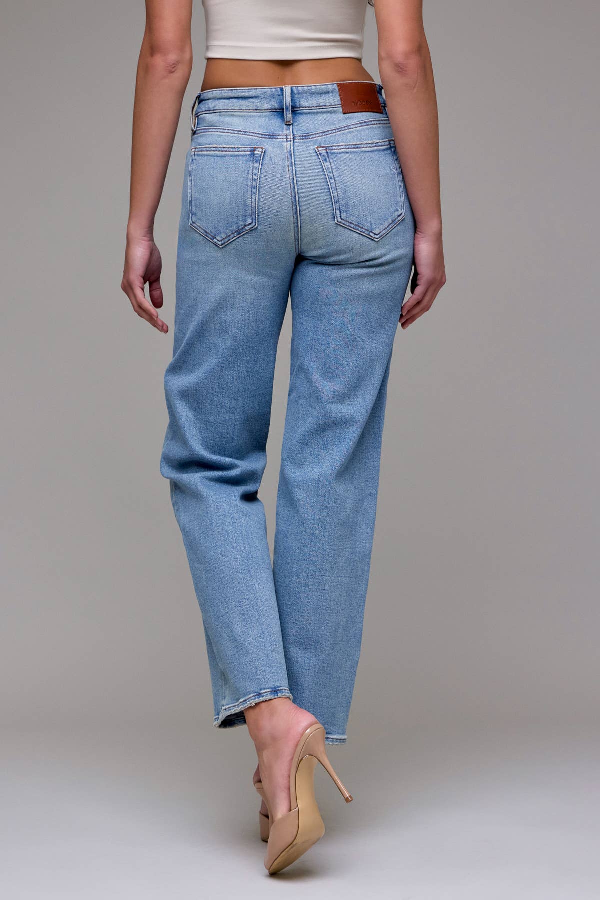 Vintage Wash Stretch Mid Rise Classic Straight