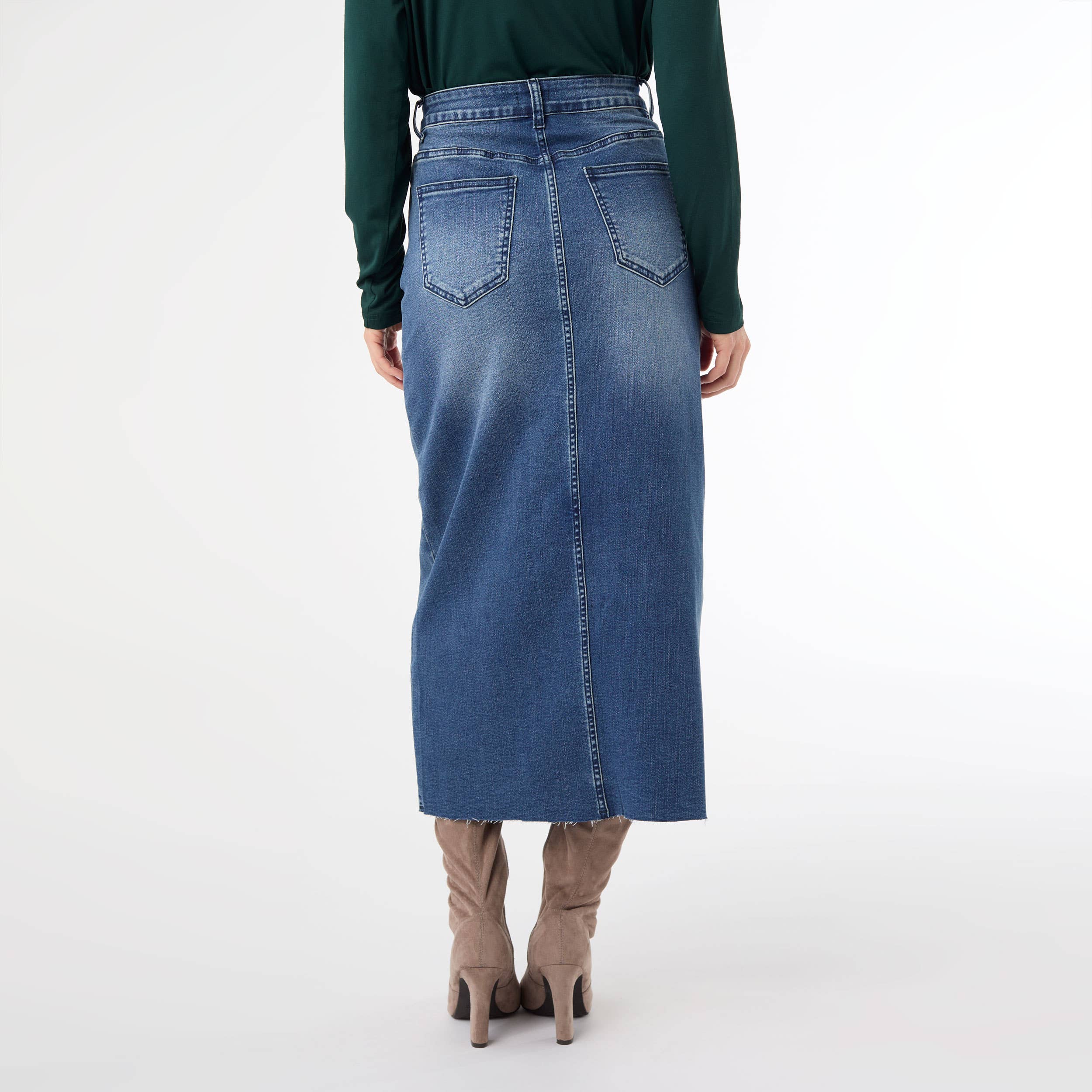 EverStretch Long Skirt with Front Slit
