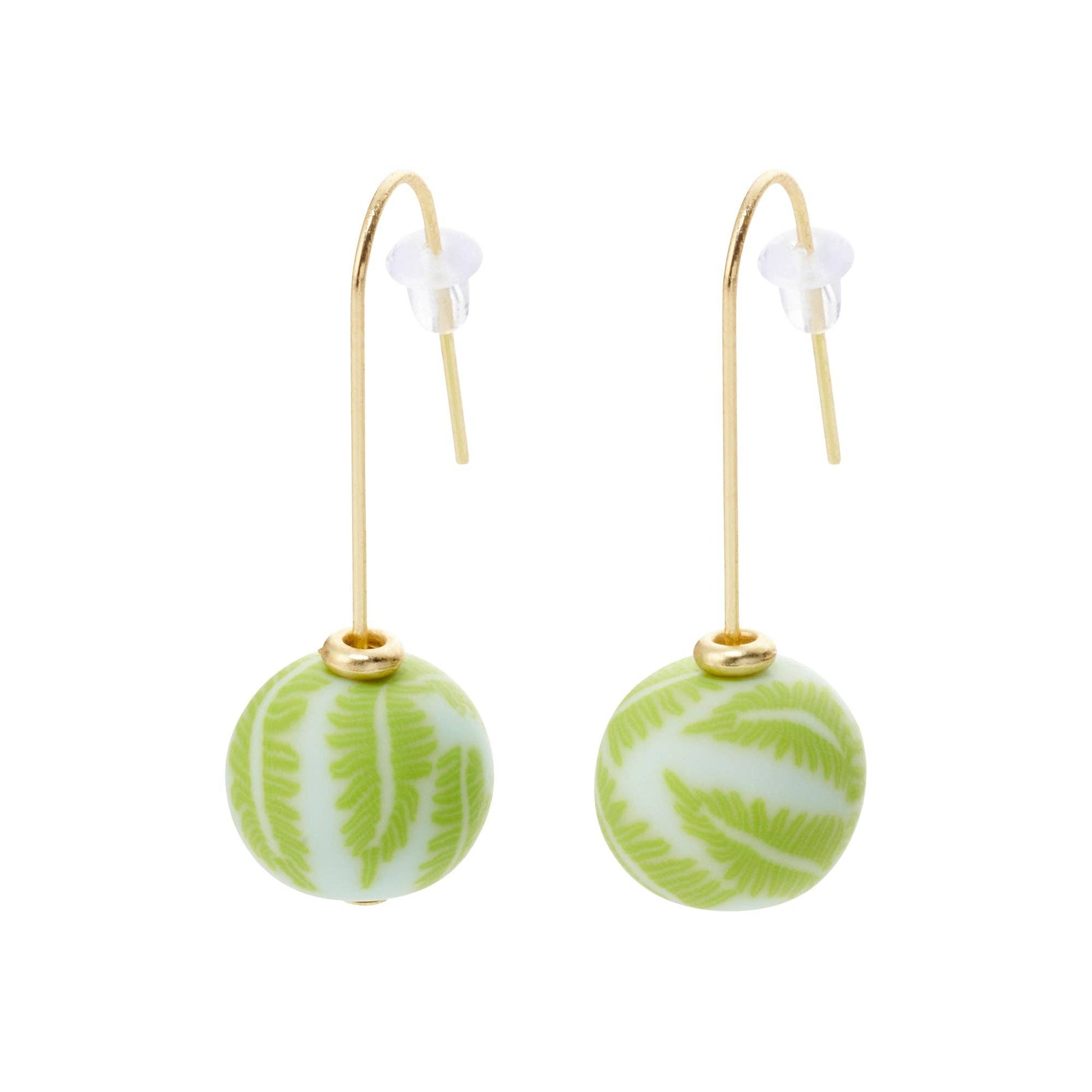 Seaside Green 12mm Single Bead Earrings Spring-Summer JILZARAH