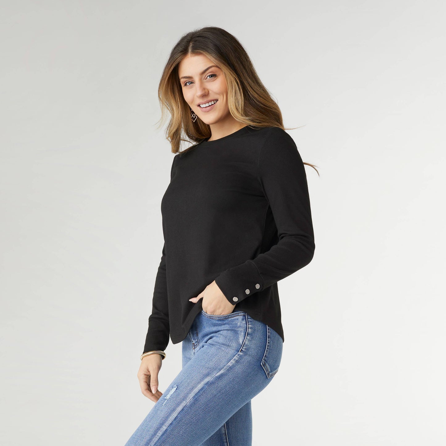 Alexis Super Soft Top with Snap Cuff  COCO + CARMEN