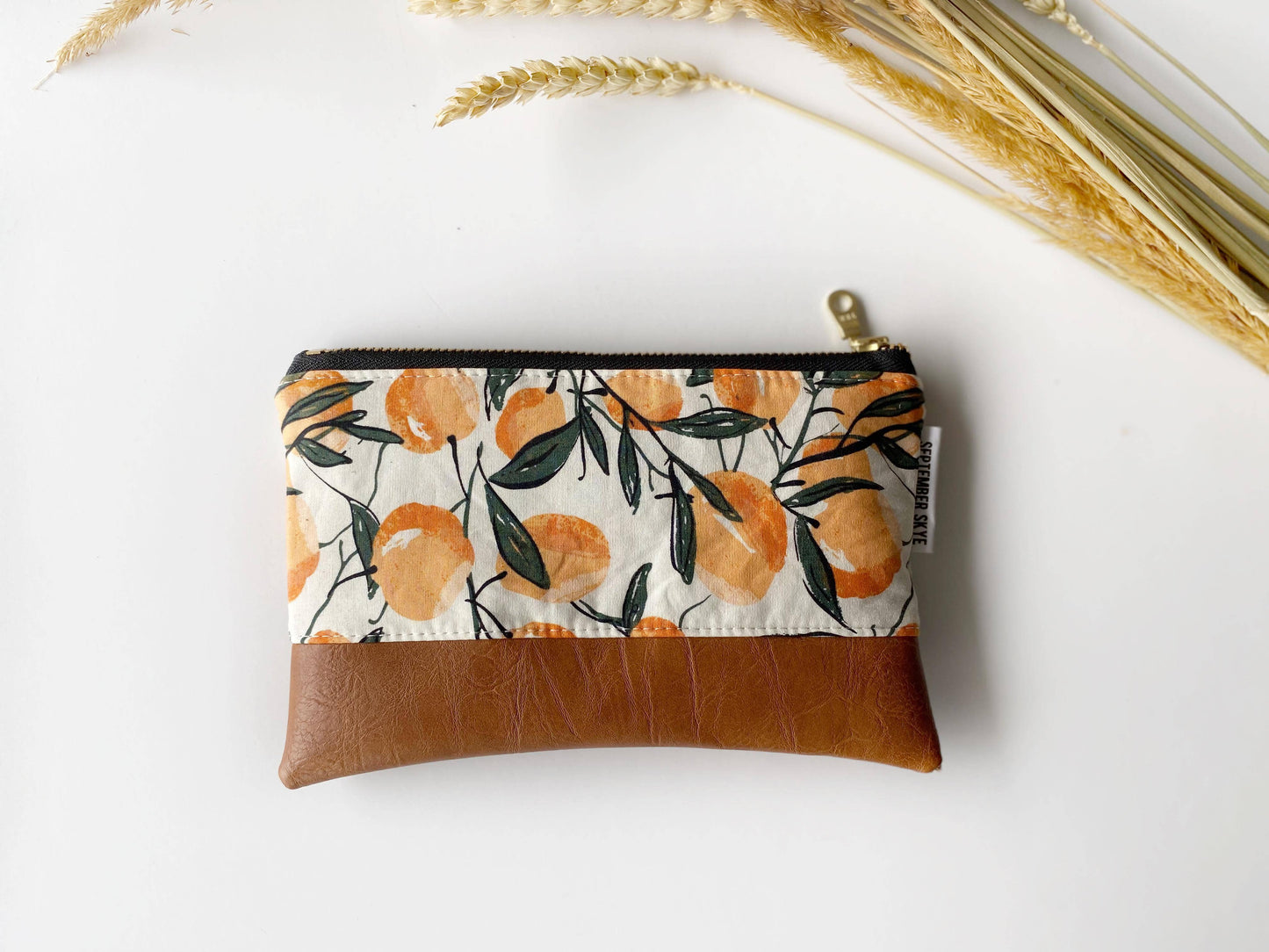 Coin purse in peach print Fall-Winter September Skye Bags & Accessories