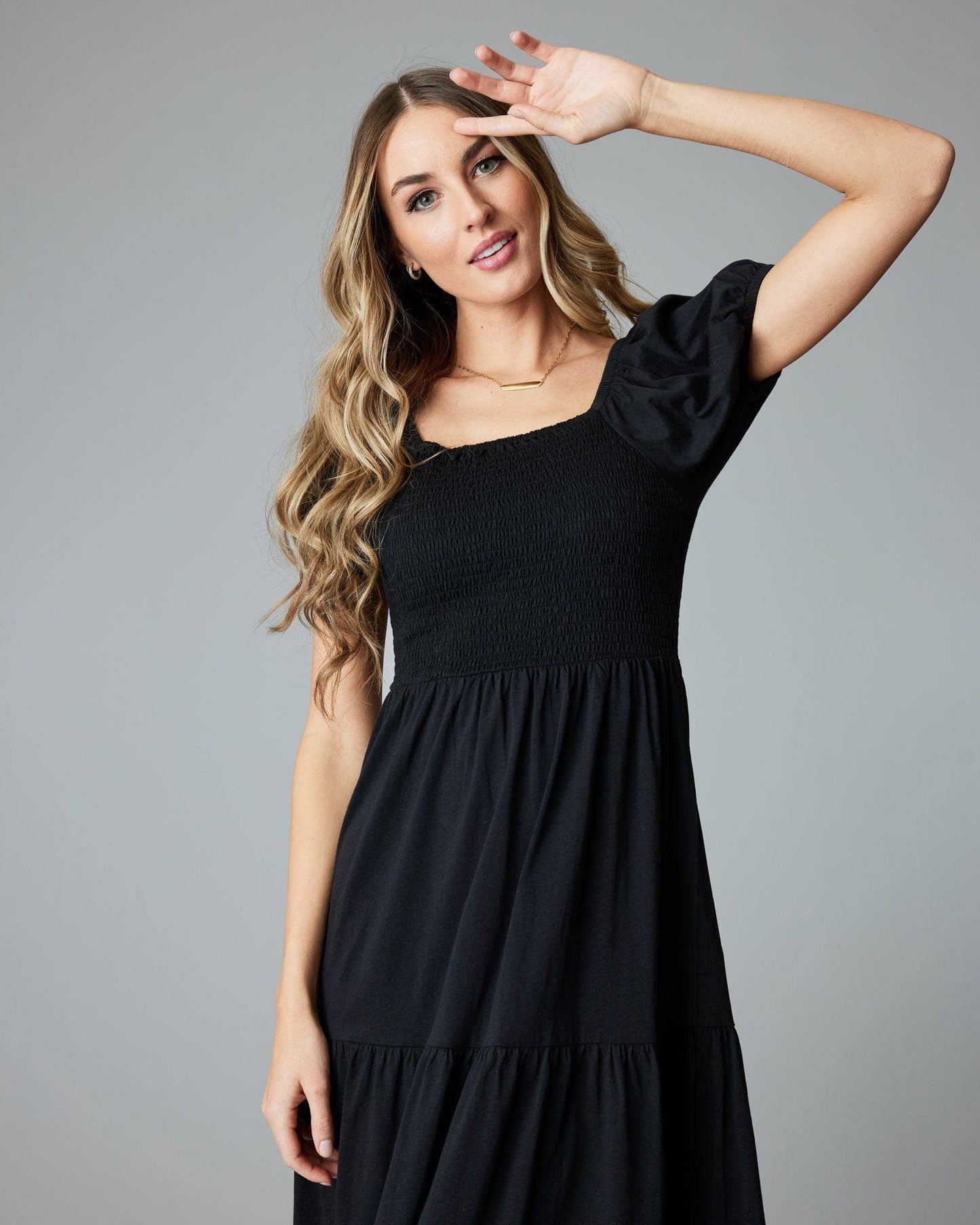 Jade Tiered Maxi: Black Beauty Spring-Summer Downeast