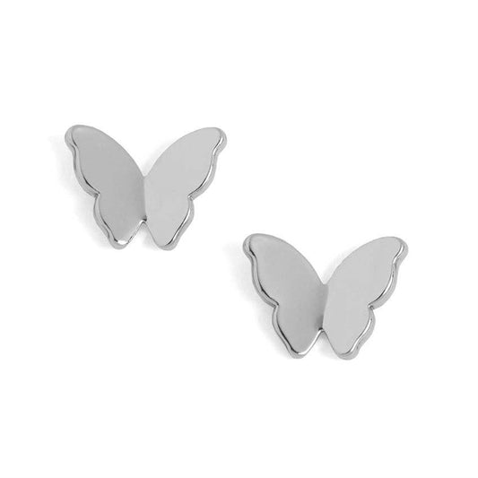 Butterfly Stud Earrings - Silver Whispers