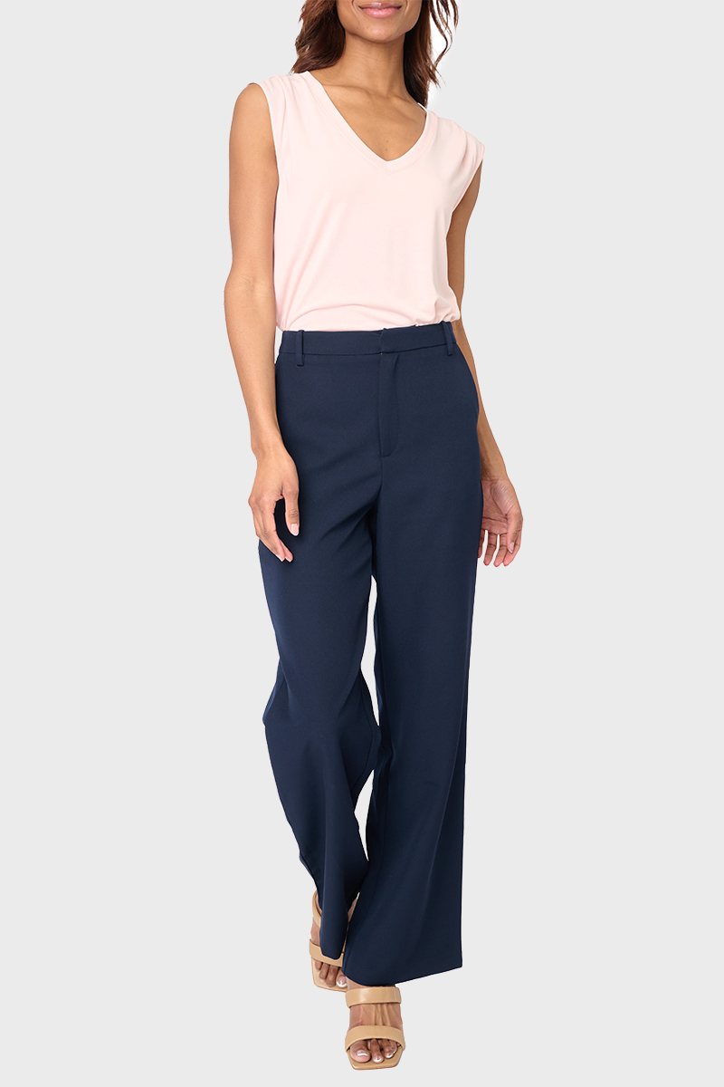 Navy Stretch Twill Trouser (ALSO IN CURVY) Fall-Winter Gibsonlook