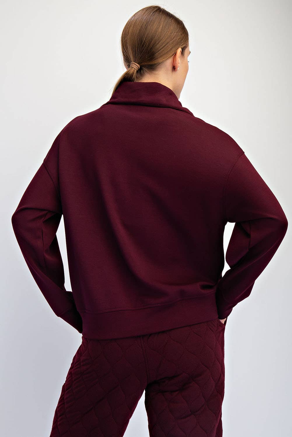 Butter Smooth Quarter Zip Mock Neck Pullover