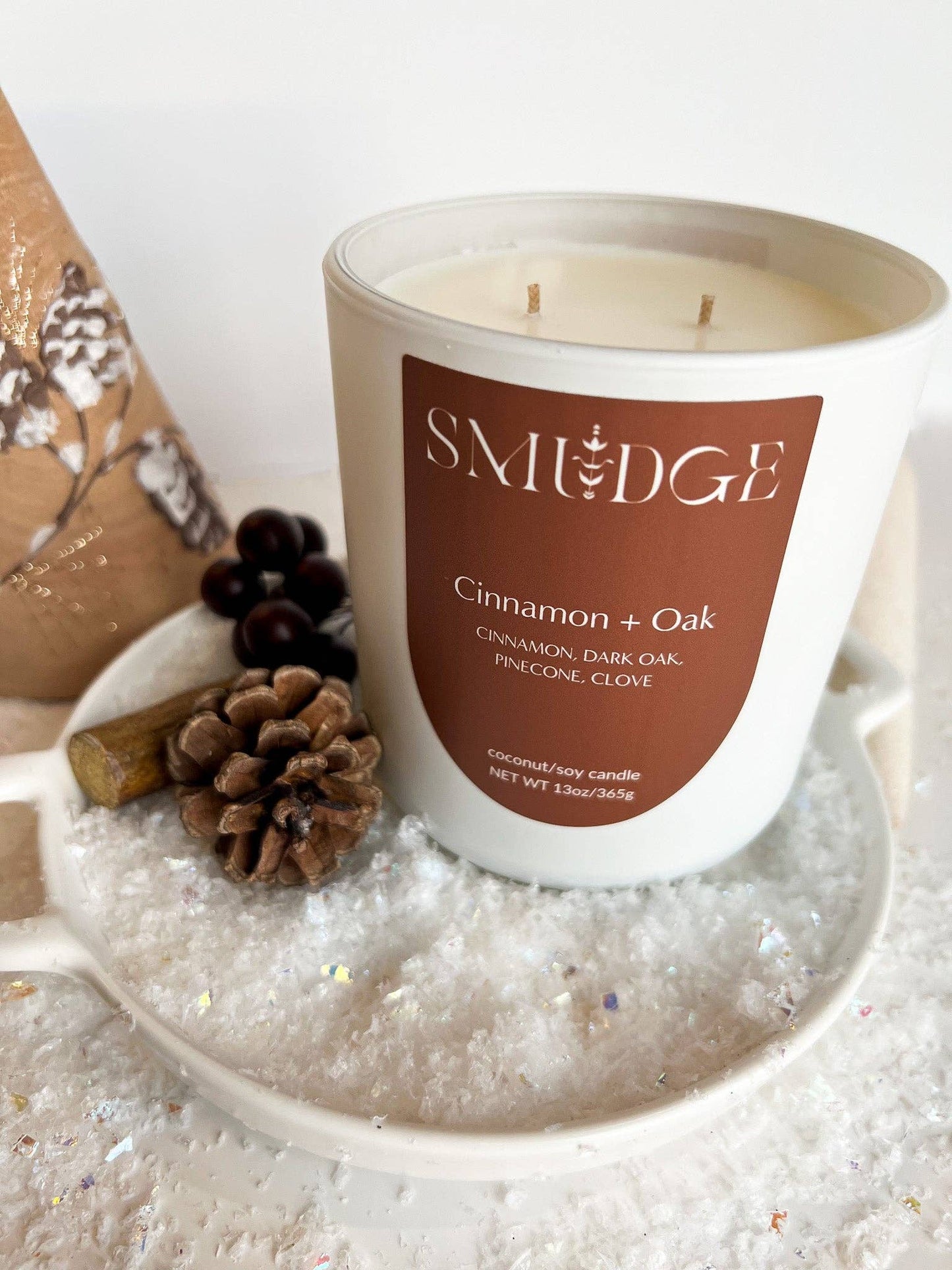 Cinnamon + Oak Candle 13oz Core Smudge