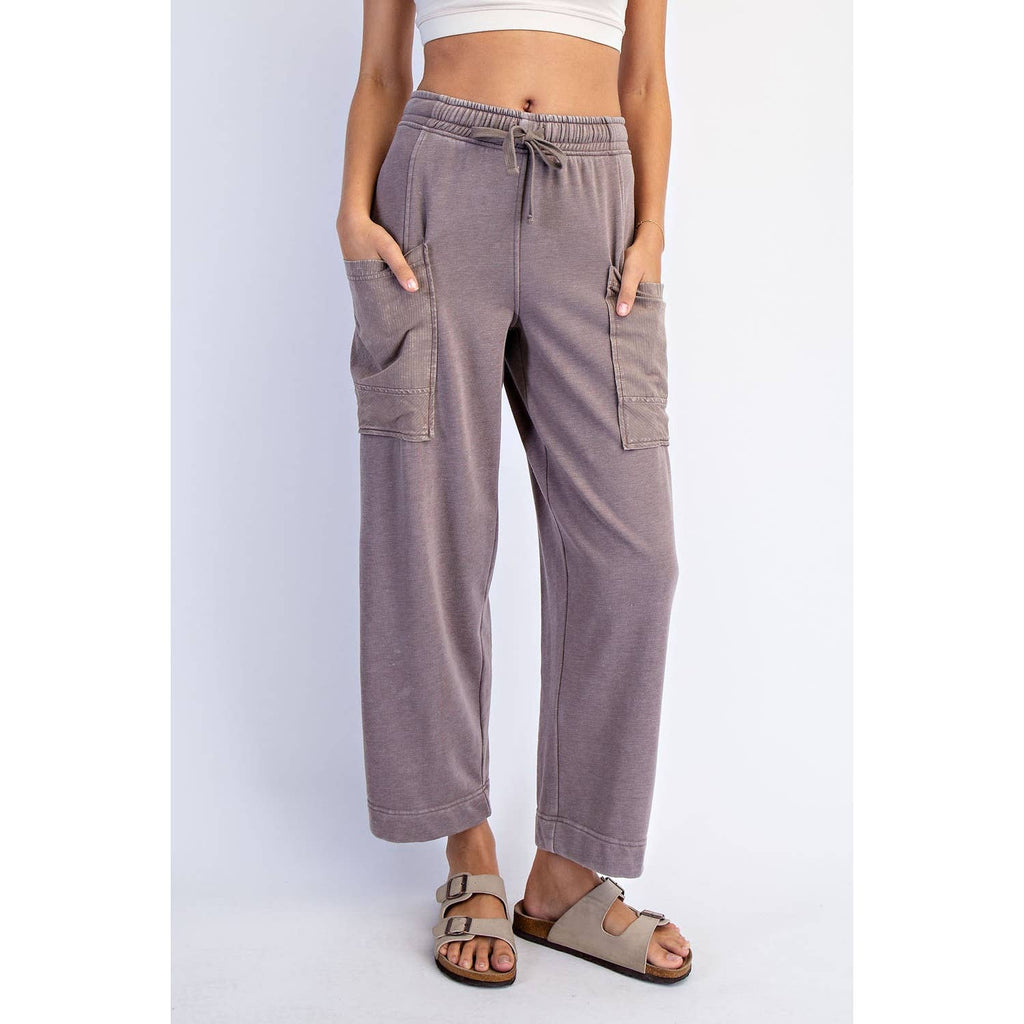 Mineral Wash French Terry Cropped Pants