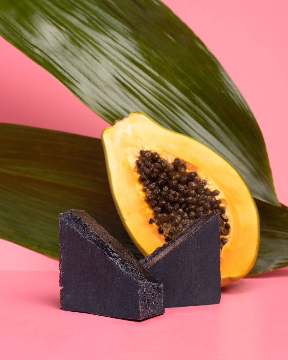 Facial Soap: Coconut Charcoal + Spirulina Core Earth Harbor Naturals