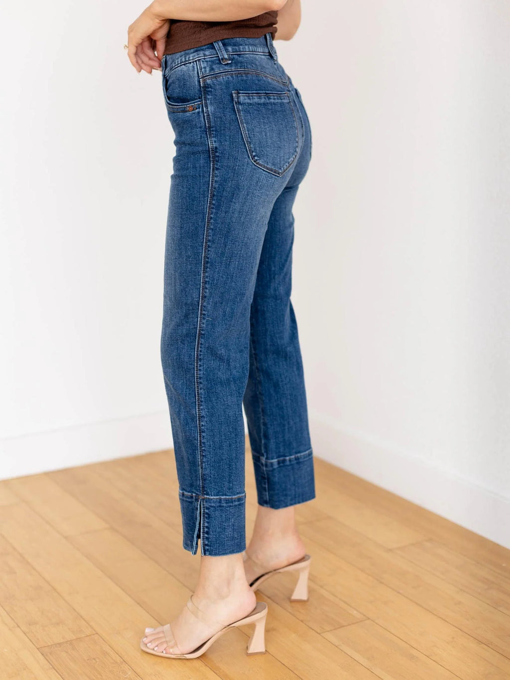 Democracy Ab Solution High Rise Kick Flare Center Seam Side Slit