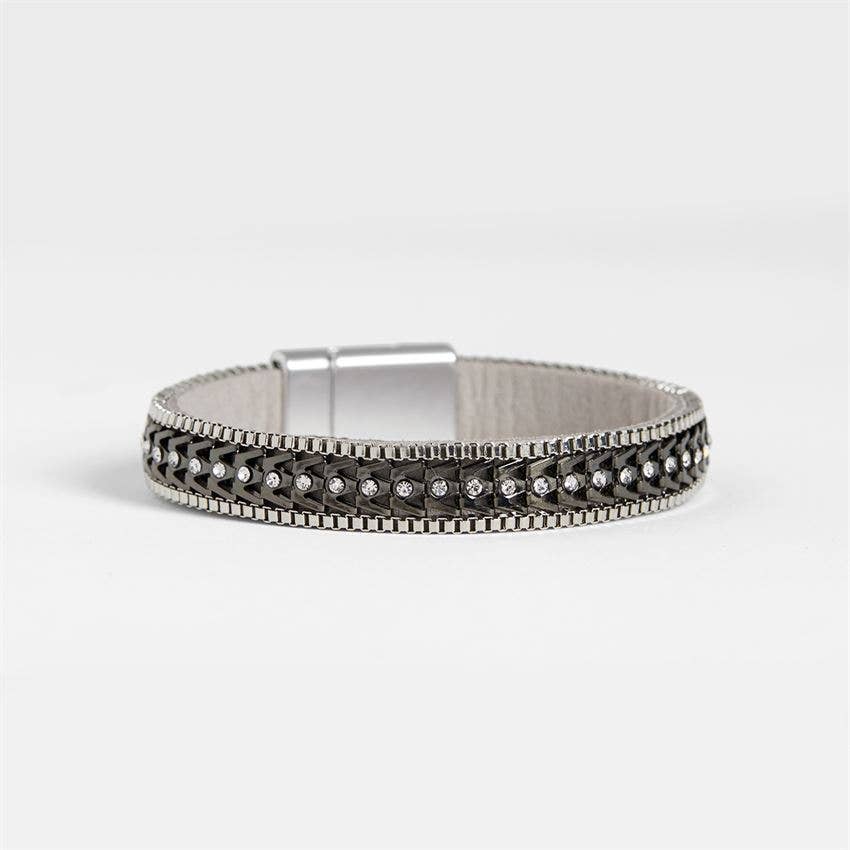 Gunmetal Chalet Cool Magnetic Bracelet Fall-Winter COCO + CARMEN