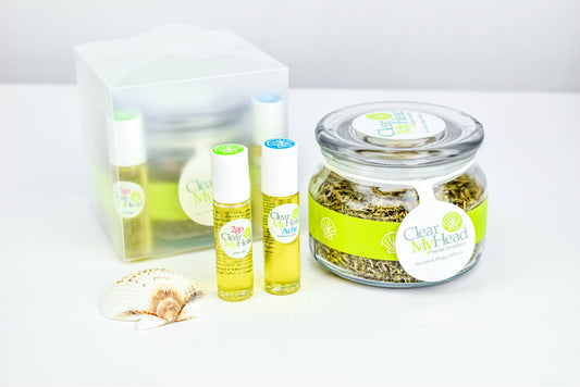 Gift Box Deluxe - Sinus & Headache Relief: Jar & roll-ons Core Clear My Head Ltd