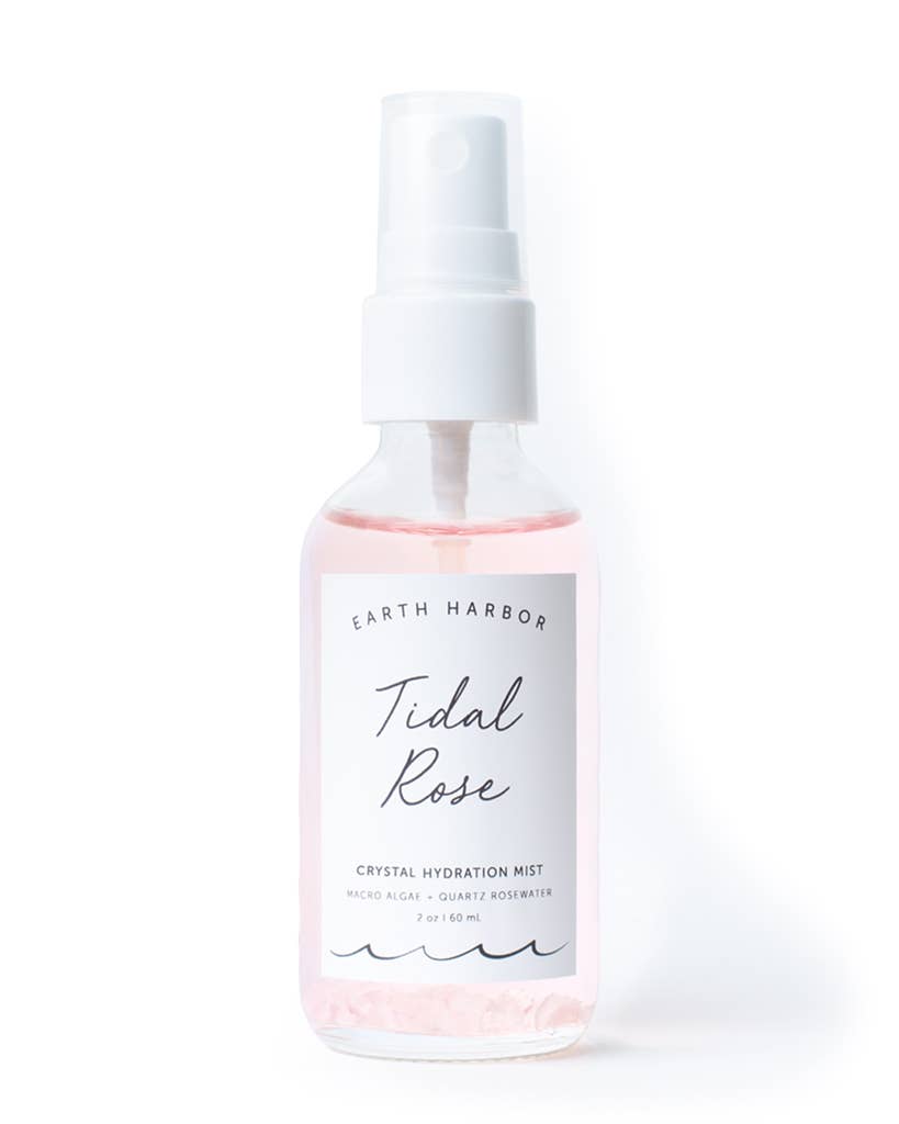 Hydration Mist: Rose Water + Rose Quartz Core Earth Harbor Naturals