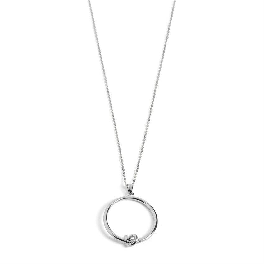 Silver Knot Necklace Core Whispers