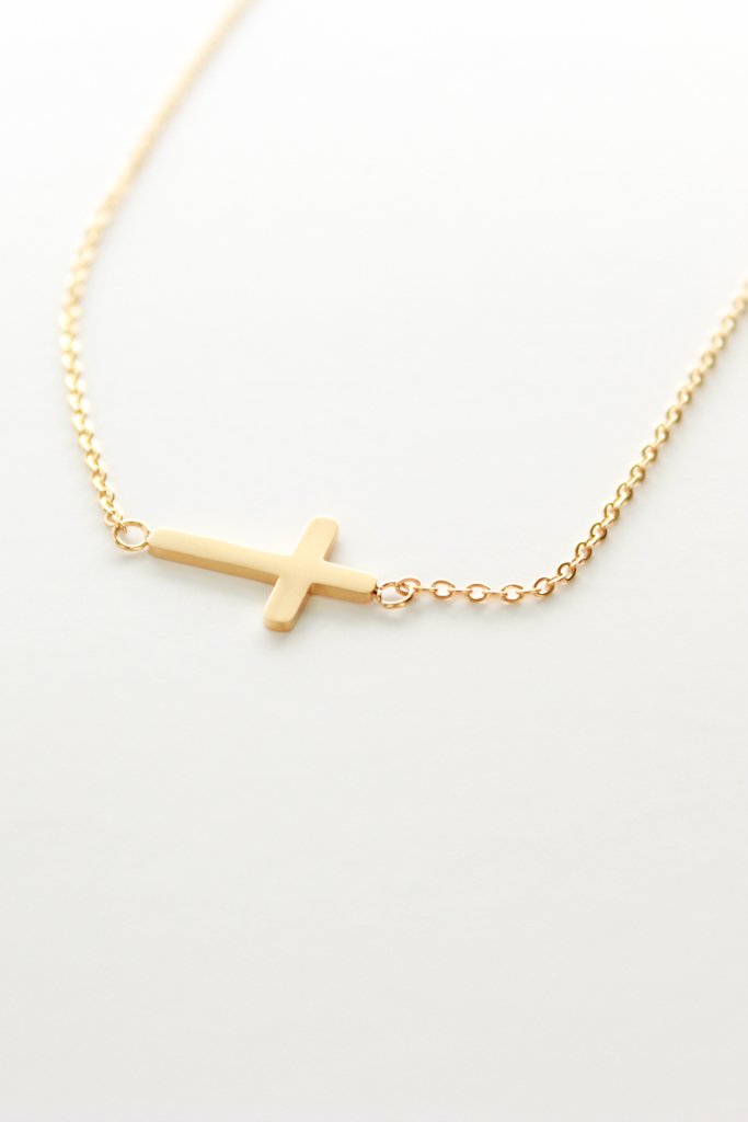 At the Cross Necklace in Gold - Made by Survivors Core Crowned Free