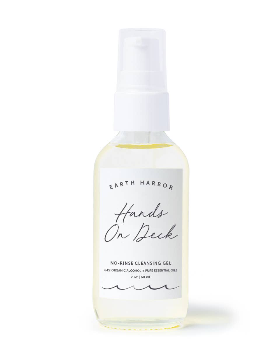 No-Rinse Cleansing Gel: 64% Organic Alcohol + Essential Oils Core Earth Harbor Naturals