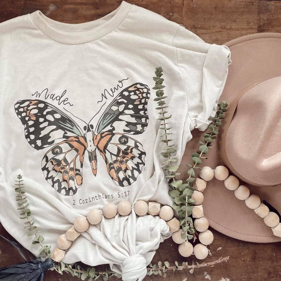 Made New  Butterfly Graphic Tee Spring-Summer Whitney | Chaudoin Creations