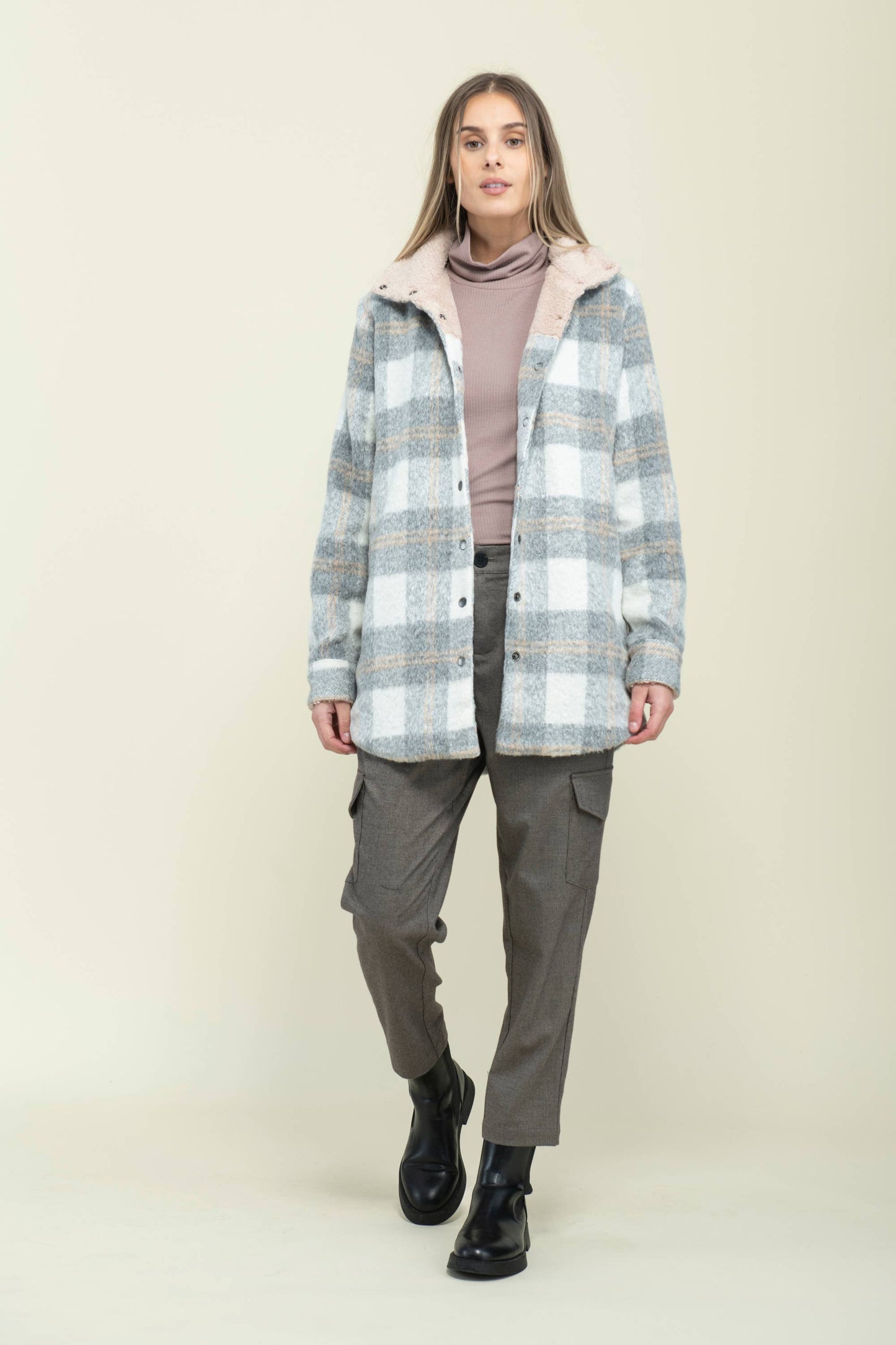 Neutral Check Demi-Cozy Jacket Fall-Winter ORB