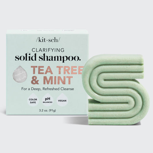 Tea Tree + Mint Clarifying Shampoo Bar Core KITSCH