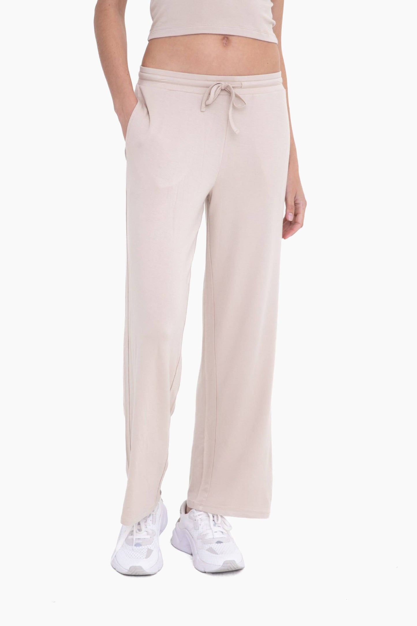 Mid-Rise Lounge Terry Pant: NATURAL Core Mono B