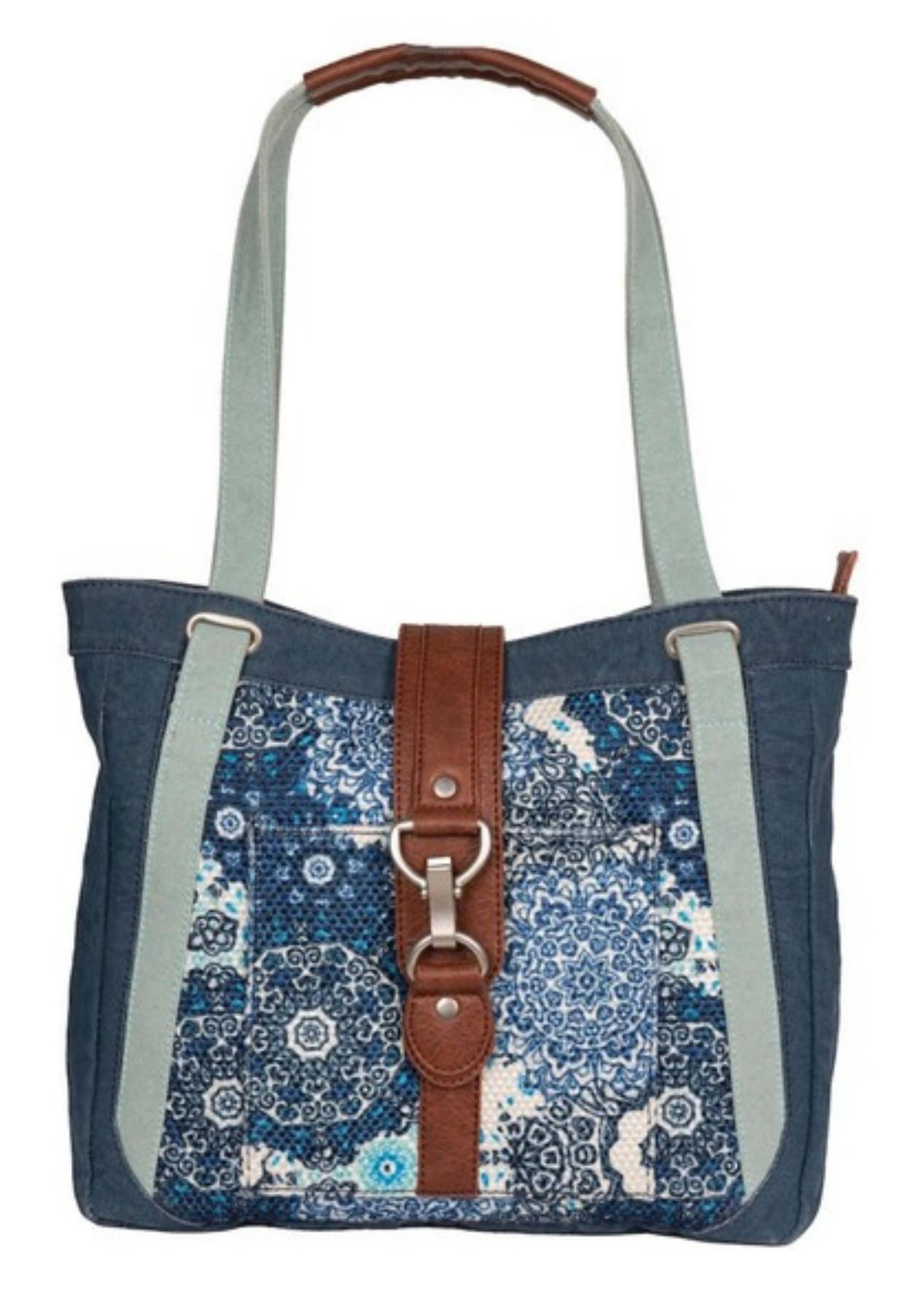 Cora Up-Cycled Canvas and Durrie Tote Fall-Winter Mona B.