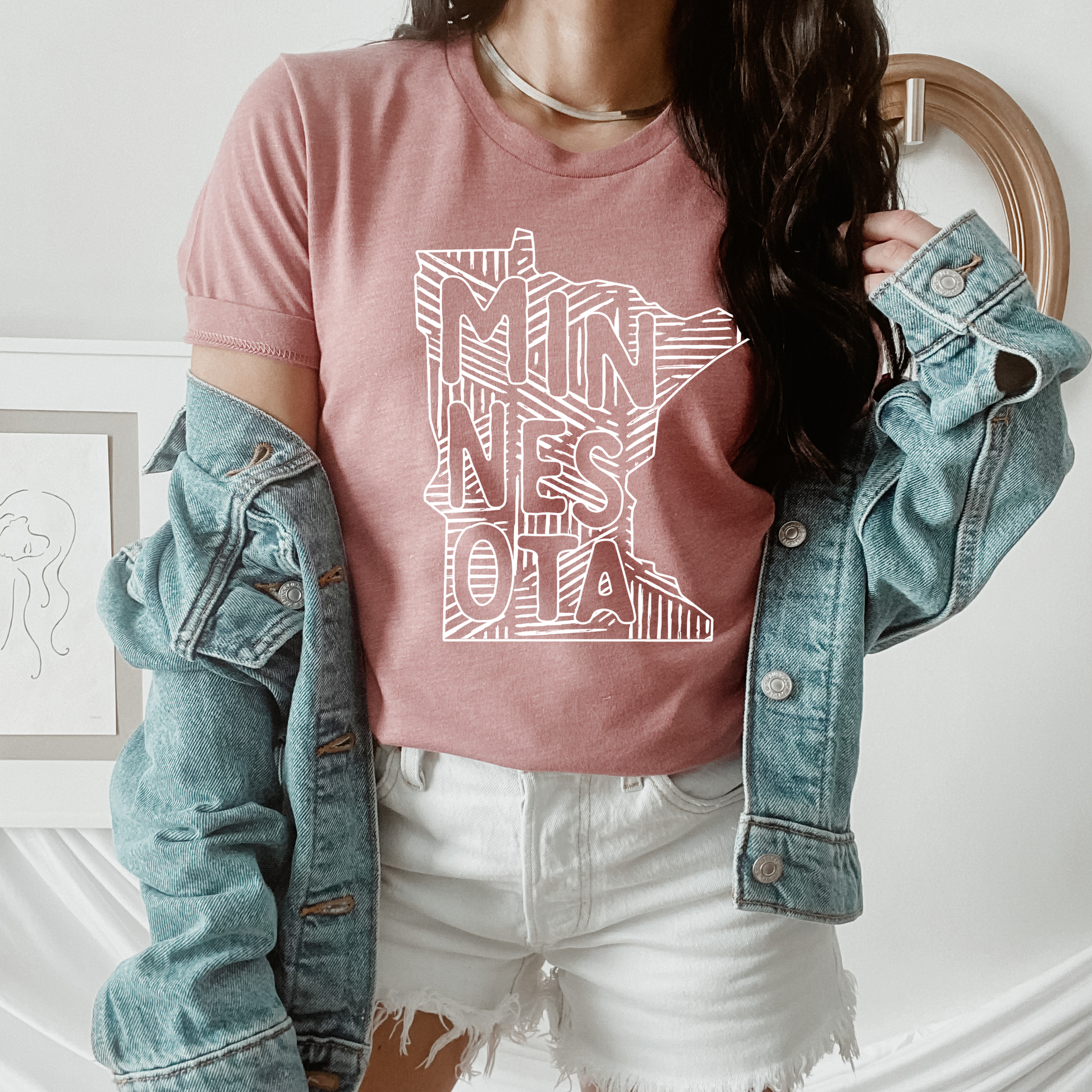 Minnesota State T-Shirt: Mauve Core Rosa Mae Co