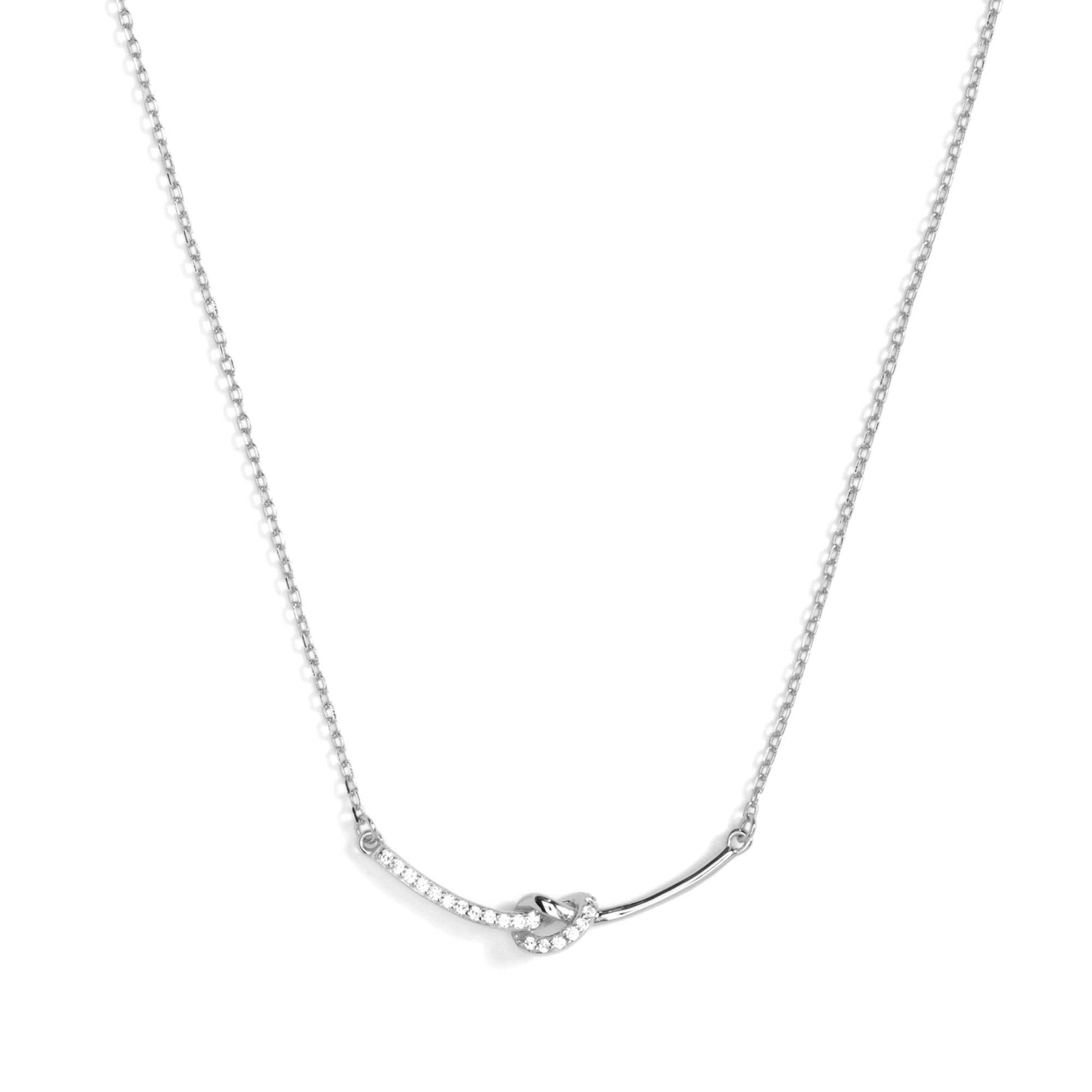 Silver Pave Knot Necklace Core Splendid Iris
