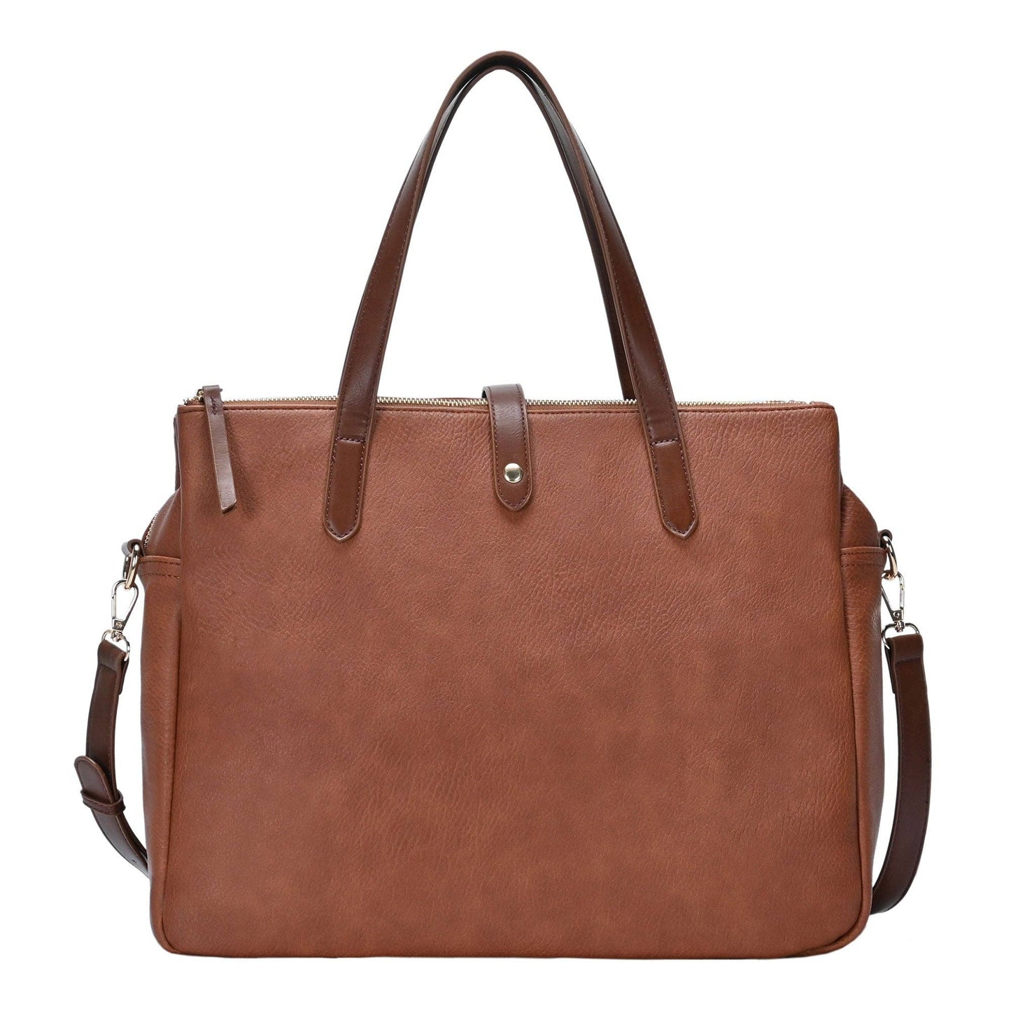 Heather Trolley & Laptop Sleeve Tote: Brown Core MMS Brands