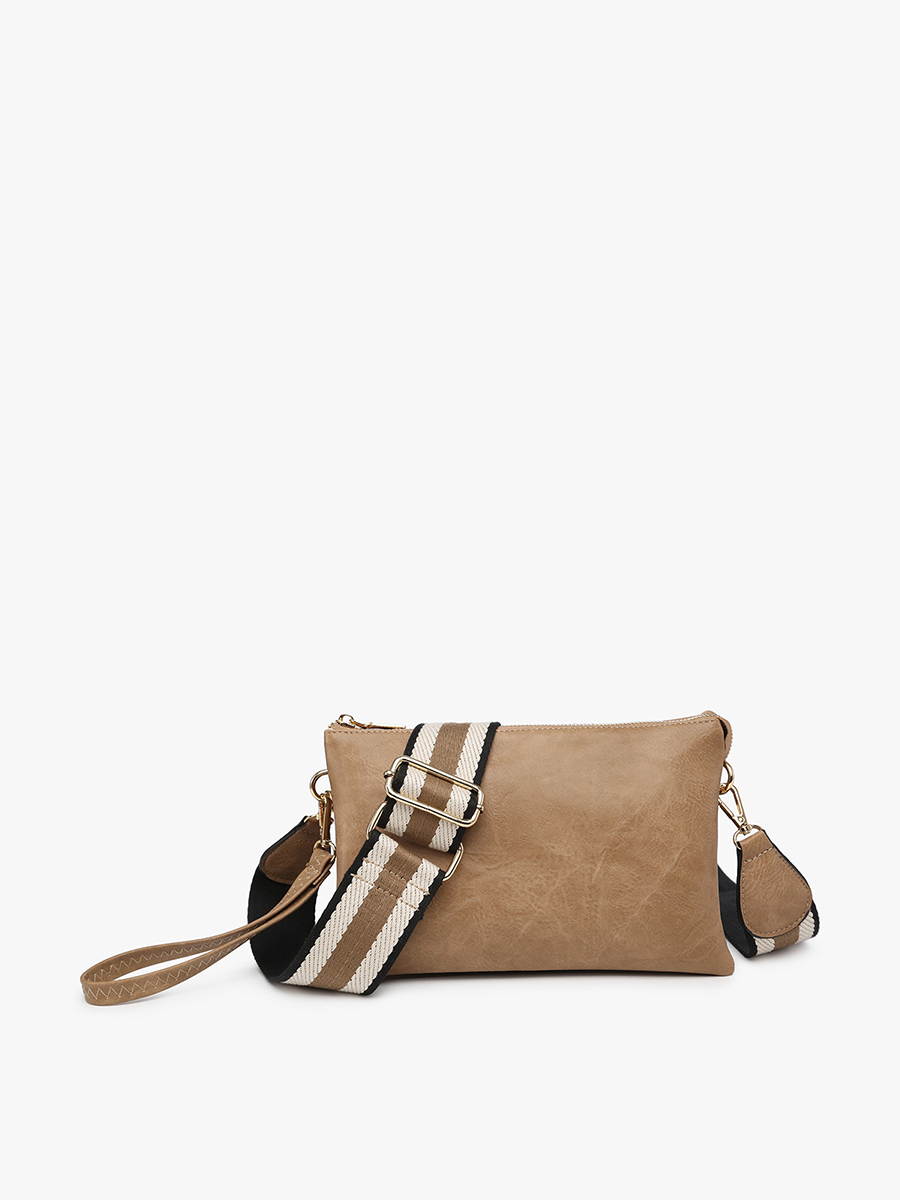 Taupe Izzy Crossbody w/ Guitar Strap Fall-Winter Jen & Co.