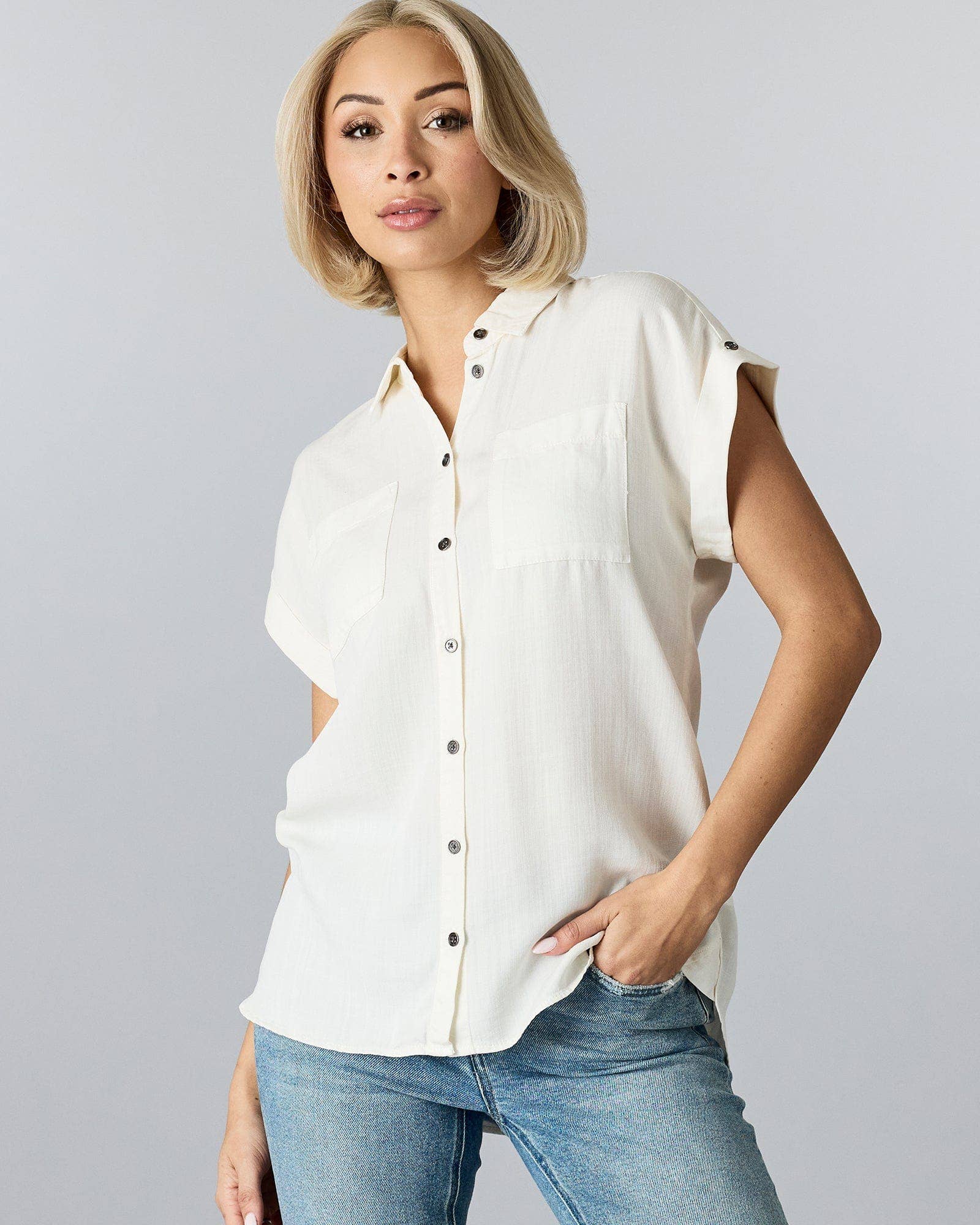 Aspen Button-Up Blouse Spring-Summer Downeast