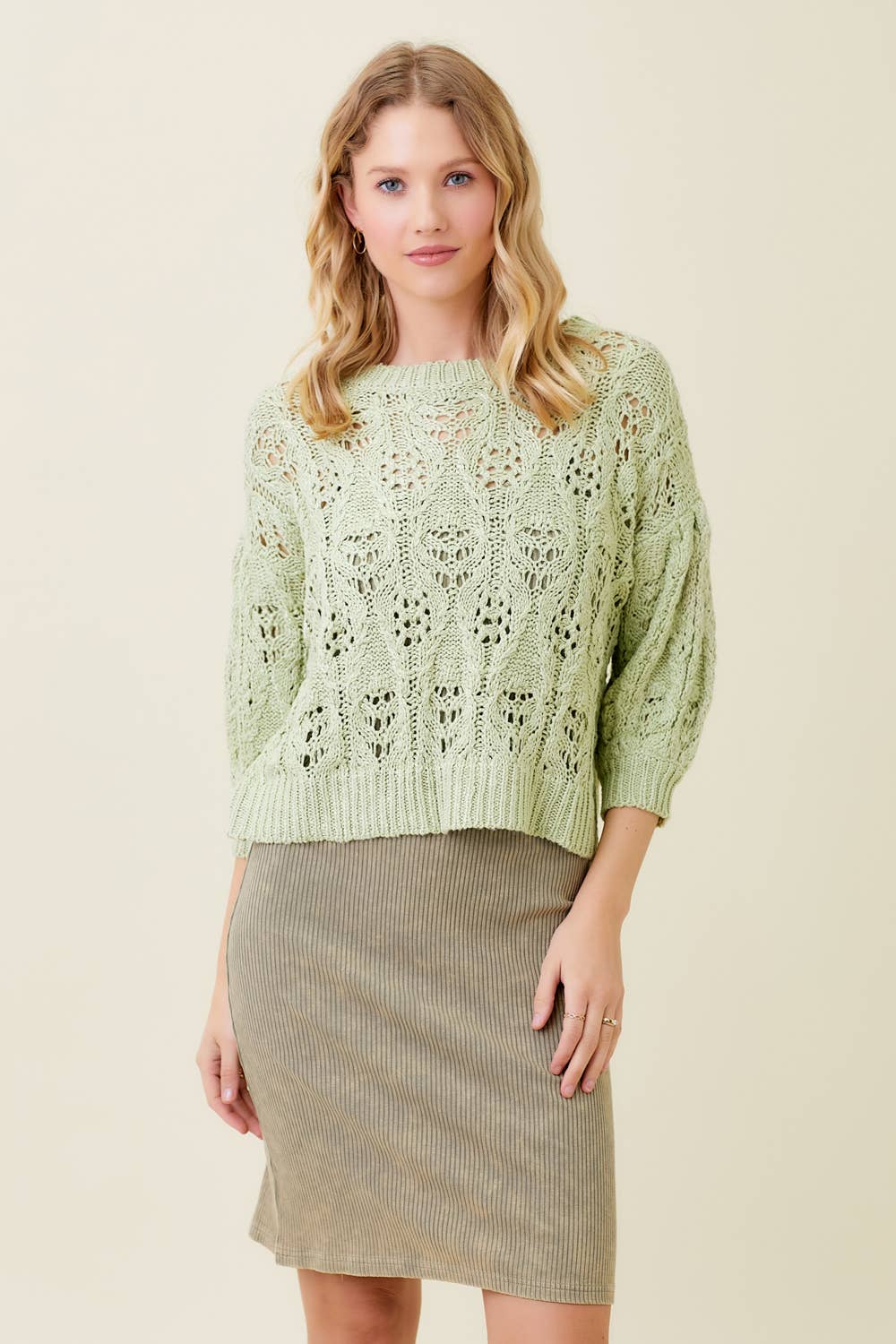Mint Crop Sweater Spring-Summer Mystree